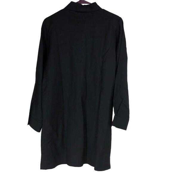 NWT Dialogue Linen Blend Shirt Tunic Dress w/Mother of Pearl Buttons, LonglineXS - Picture 2 of 9